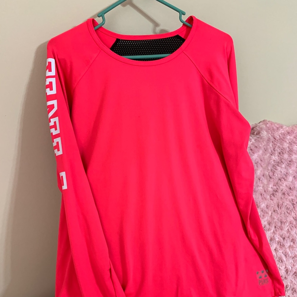 Hot pink work out PINK brand shirt
